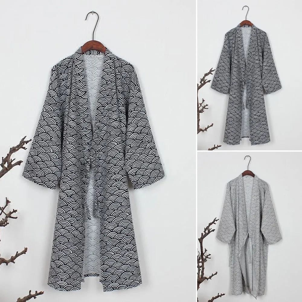 Japanese Cotton Soft Abstract Robes