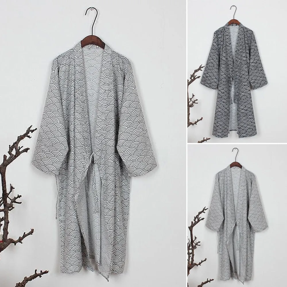 Japanese Cotton Soft Abstract Robes