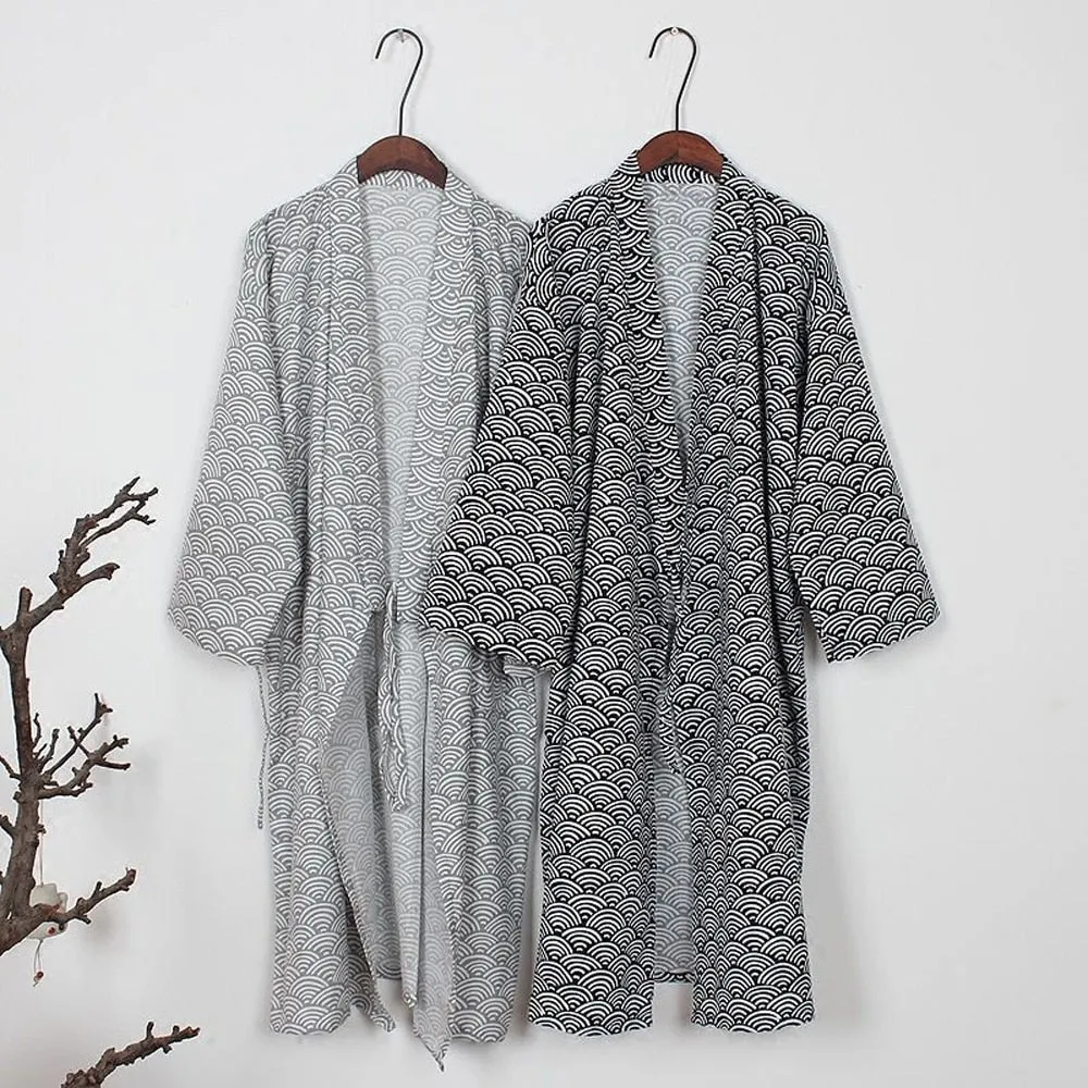 Japanese Cotton Soft Abstract Robes