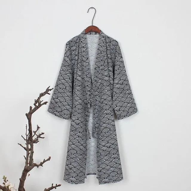 Japanese Cotton Soft Abstract Robes