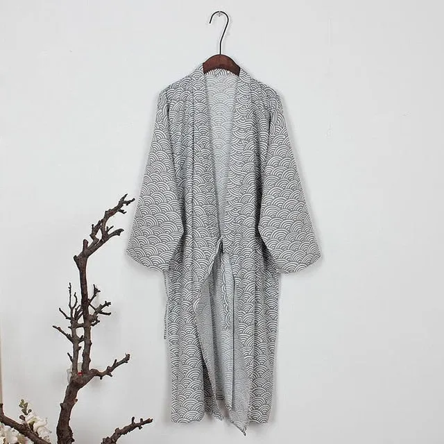 Japanese Cotton Soft Abstract Robes