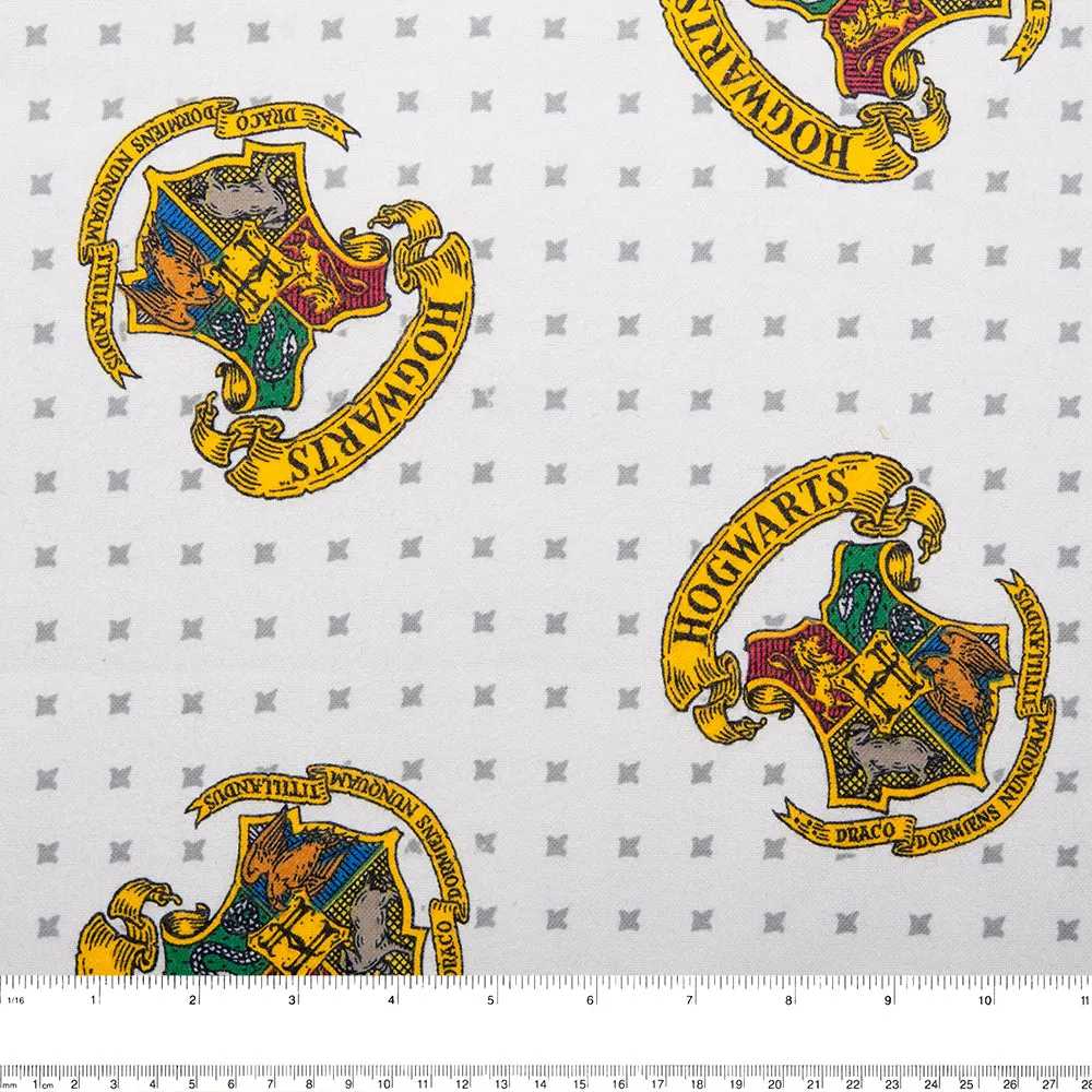 Licensed Flannelette Print - Harry Potter - Draco - White