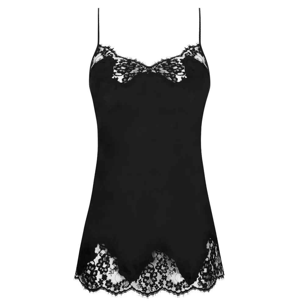 Lise Charmel 'Splendeur Soie' Black Silk Babydoll Nightie