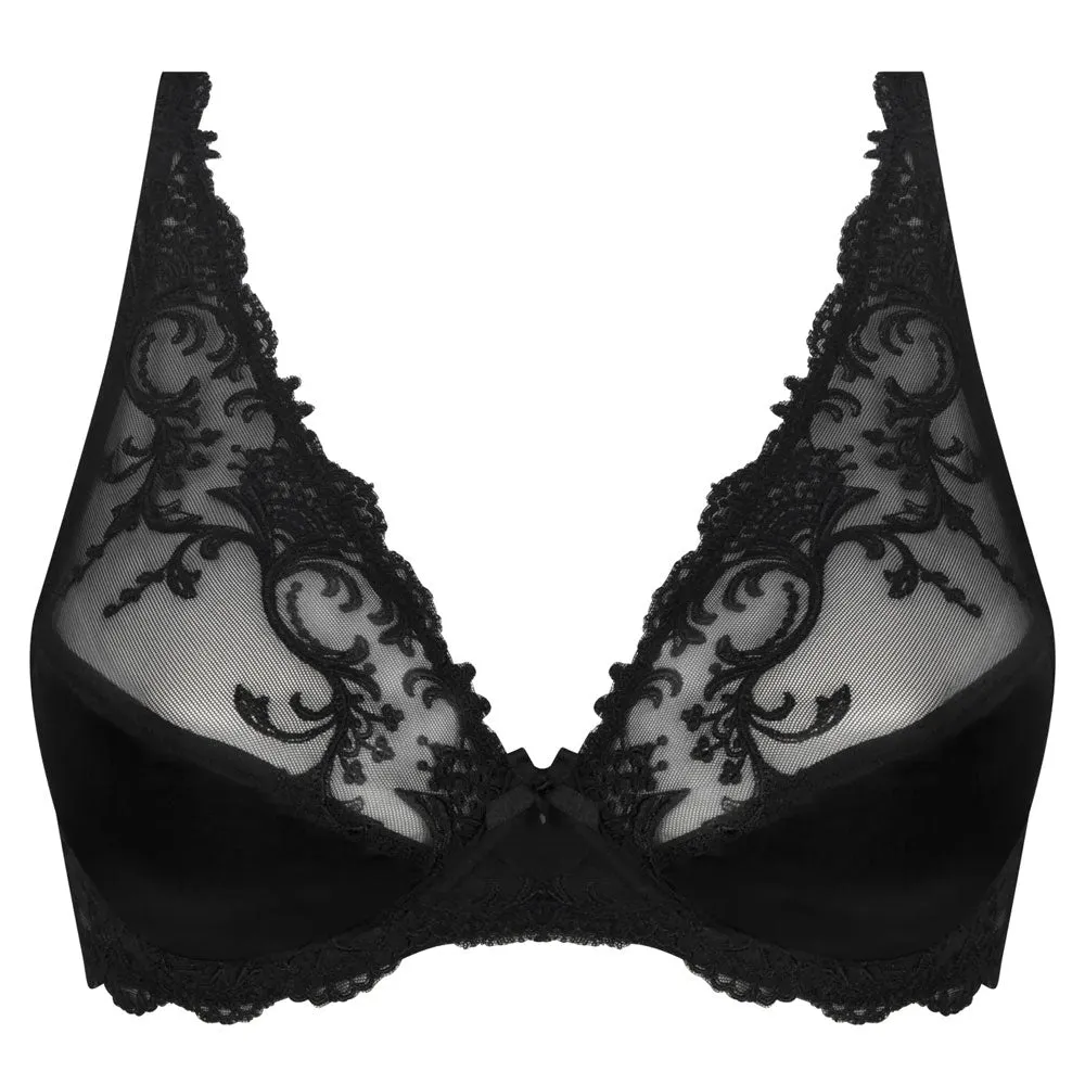 Lise Charmel 'Splendeur Soie' Black Silk Glam Push-Up Bra