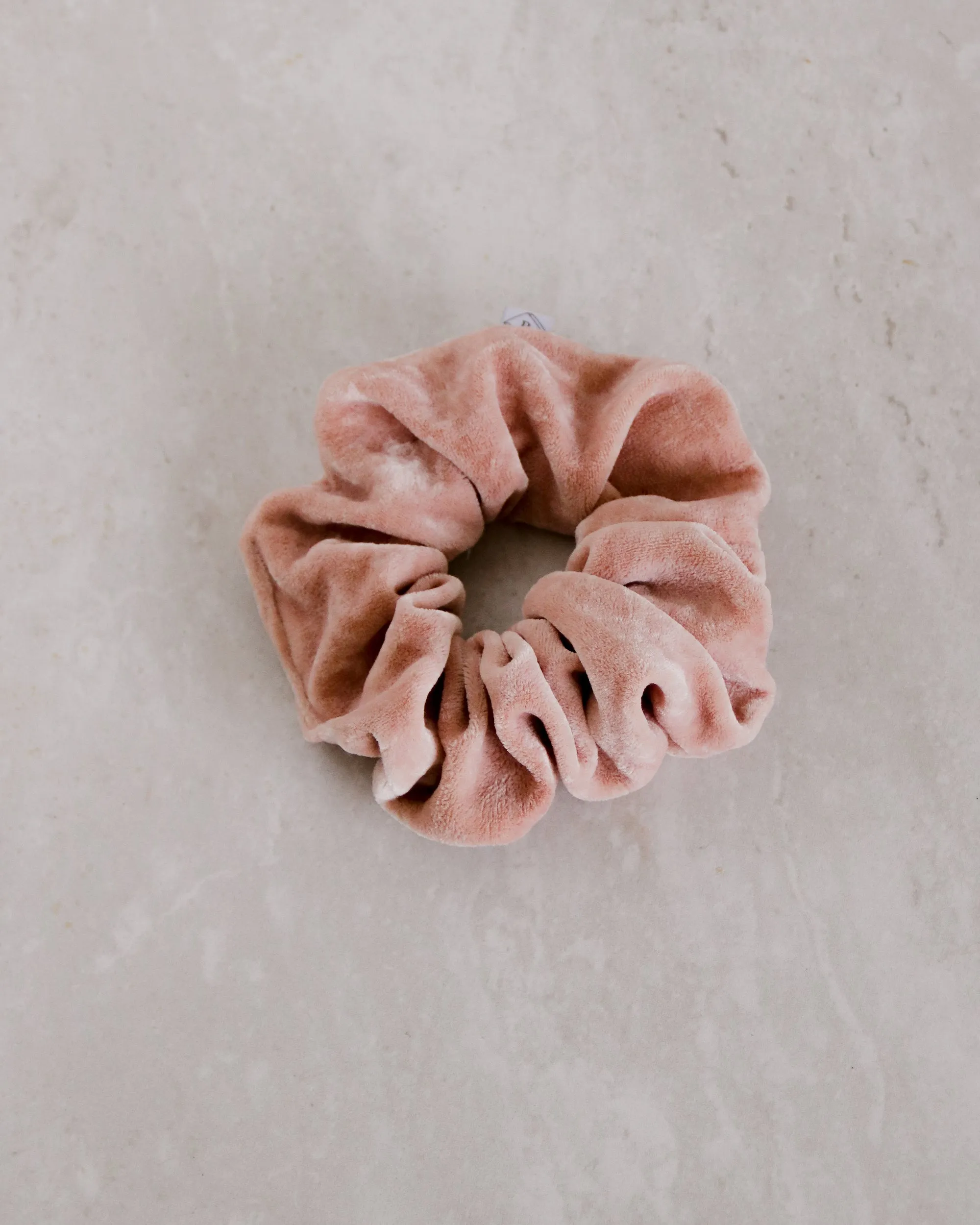 Mauve Silk Velvet Plant Dyed Scrunchie