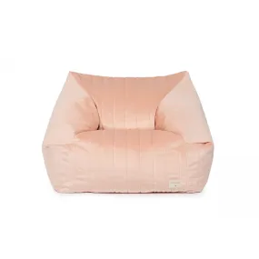 nobodinoz Chelsea Armchair Velvet Beanbag Bloom Pink