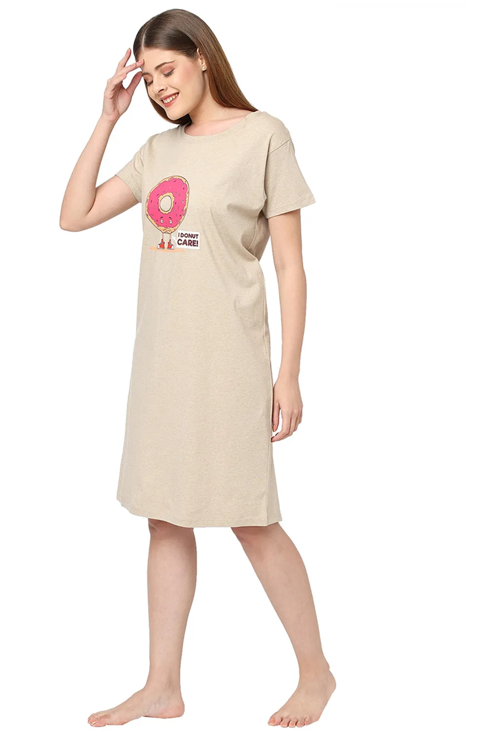 Organic Cotton Sleep Tee-ISL021-Earthy