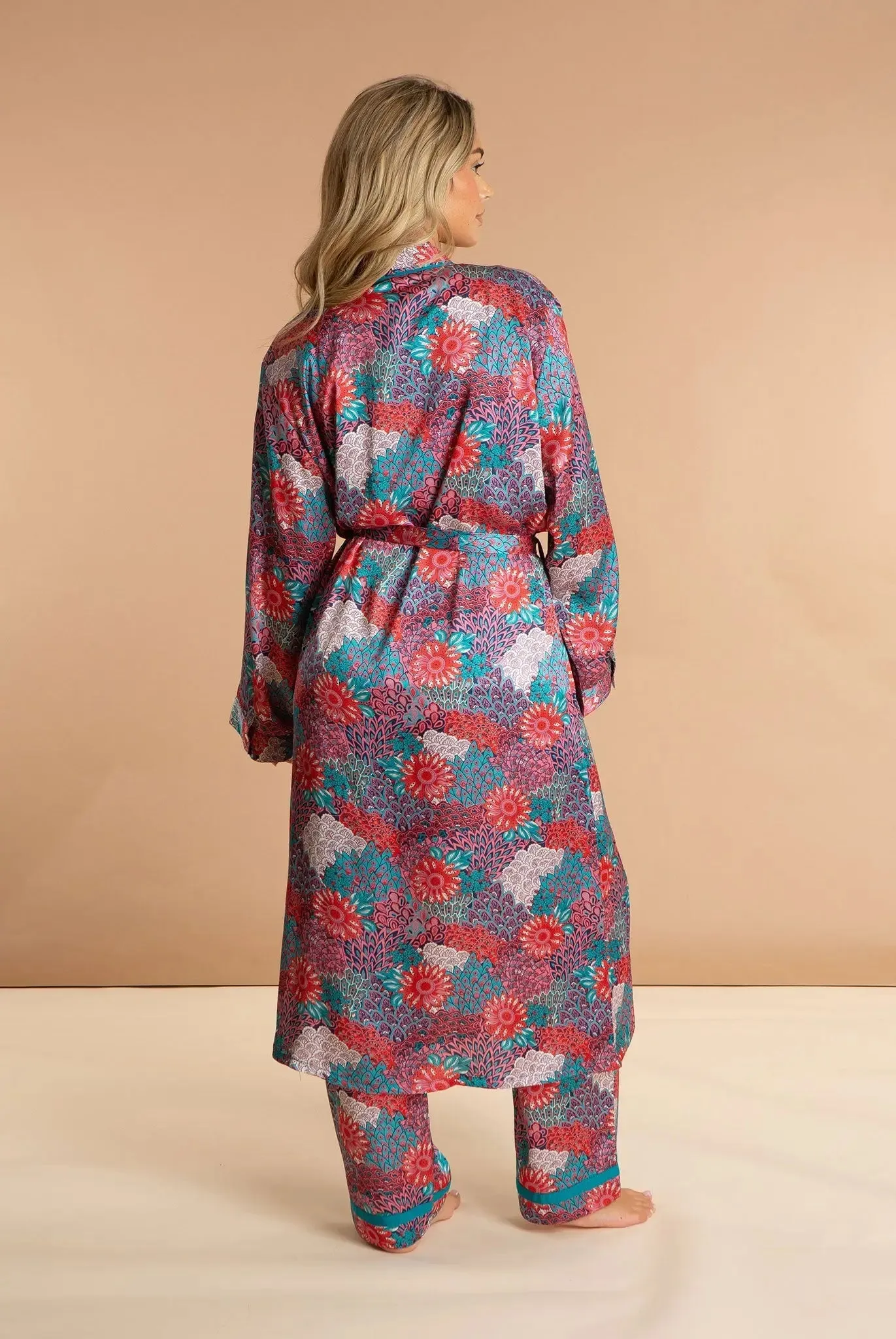 Peacock Women's Satin Robe