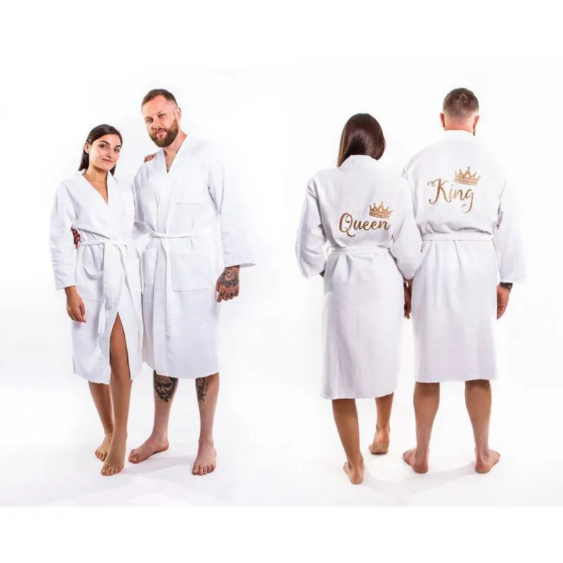 Personalized Waffled Unisex Bathrobe