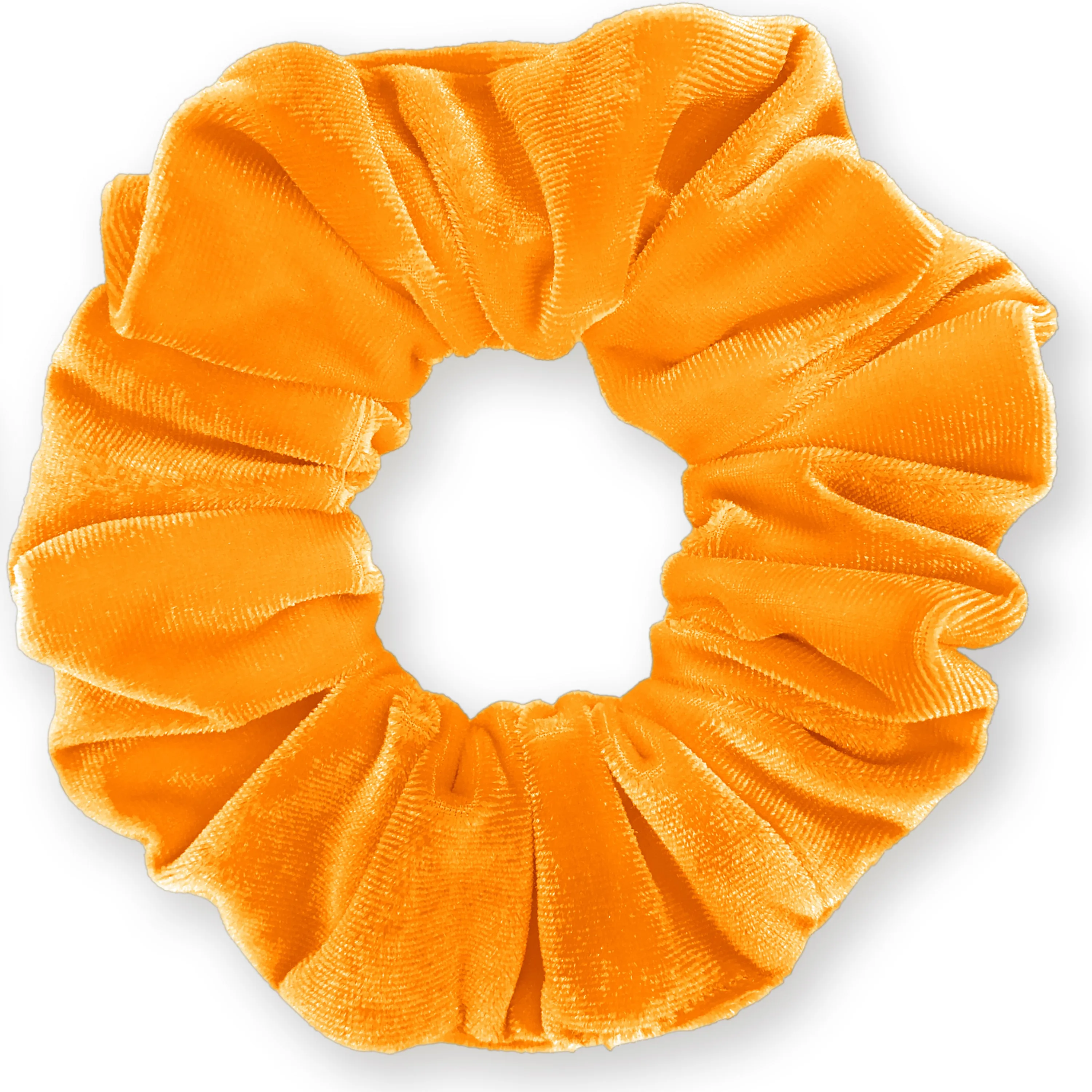 Plush Velvet Scrunchie Available in 3 Sizes Made in the USA Orange Marigold