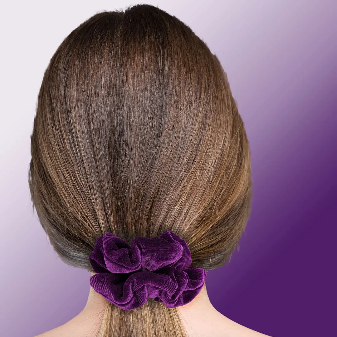 Plush Velvet Scrunchie Available in 3 Sizes Made in the USA Plum