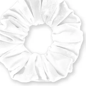 Plush Velvet Scrunchie Available in 3 Sizes Made in the USA White