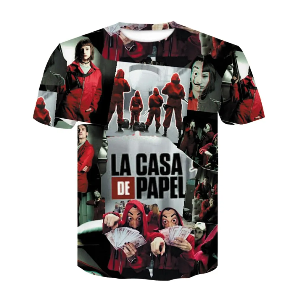 PRINTED T-SHIRT MONEY HEIST (VARIANTS AVAILABLE)