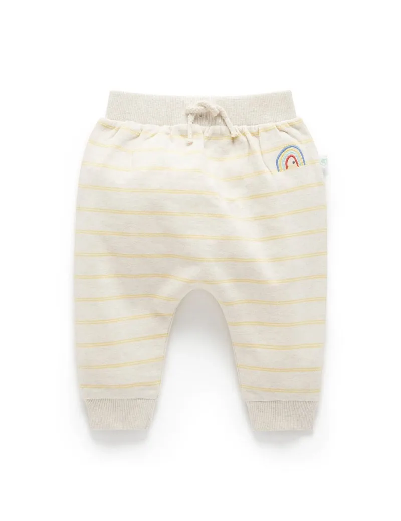 Purebaby Relaxed Track Pant - Rainbow Stripe