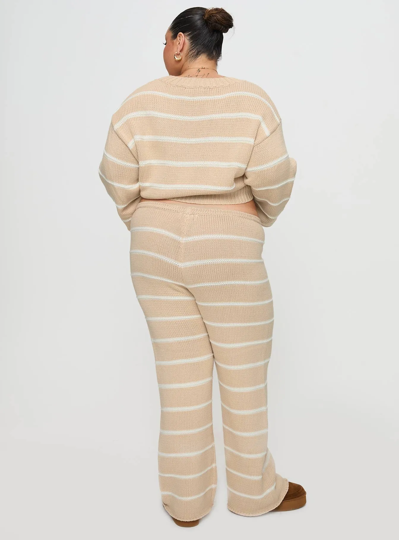 Read Your Mind Knit Pant Cream Stripe