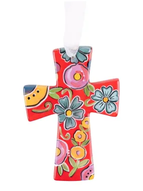 Red Floral Cross by Glory Haus