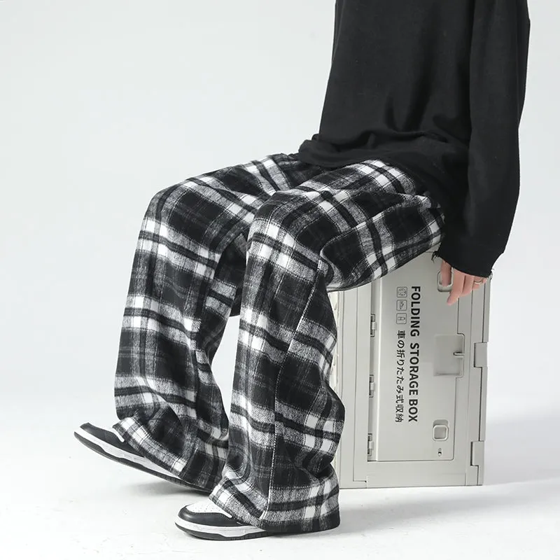 RELAXED PLAID PANTS