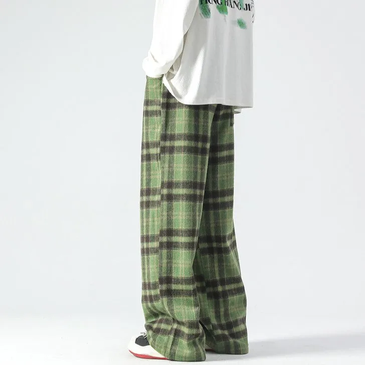 RELAXED PLAID PANTS