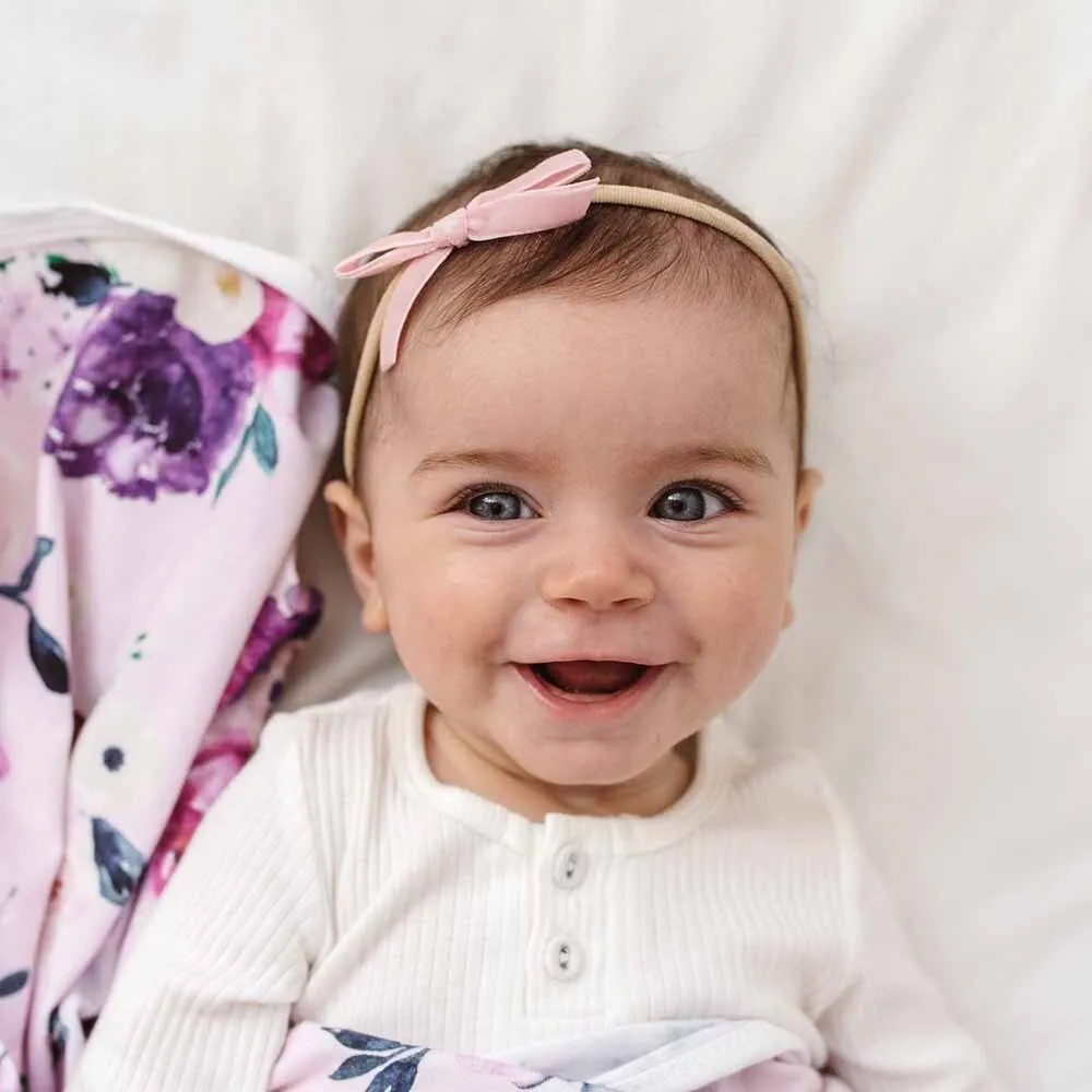 Rose Pink Velvet Bow