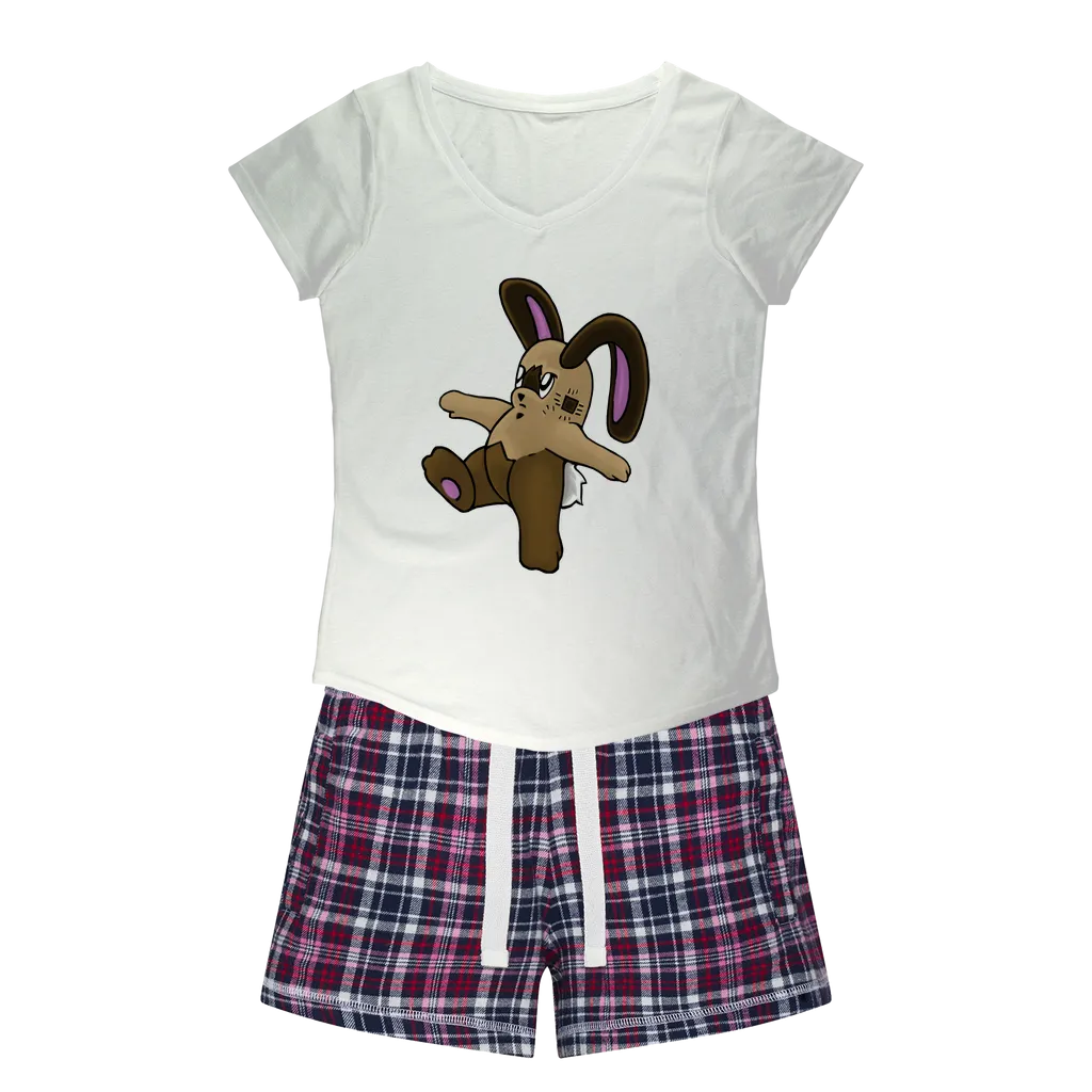 Sentra Women's Sleepy Tee and Flannel Short