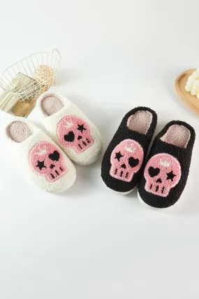 Skull Home Slippers - Black or White