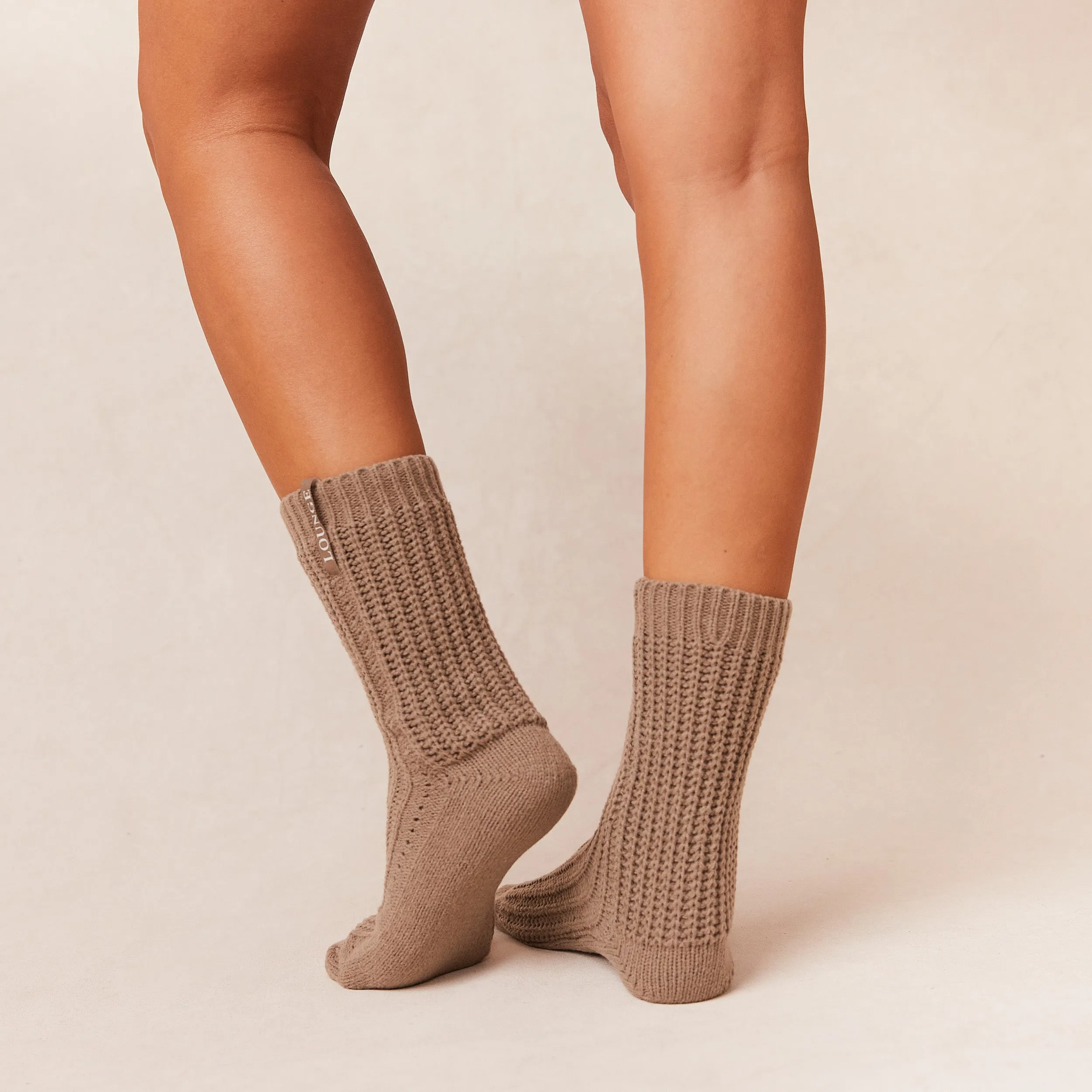 Snooze Knitted Socks - Fawn