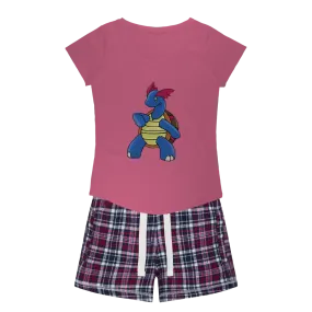 Squirtila Women's Sleepy Tee and Flannel Short