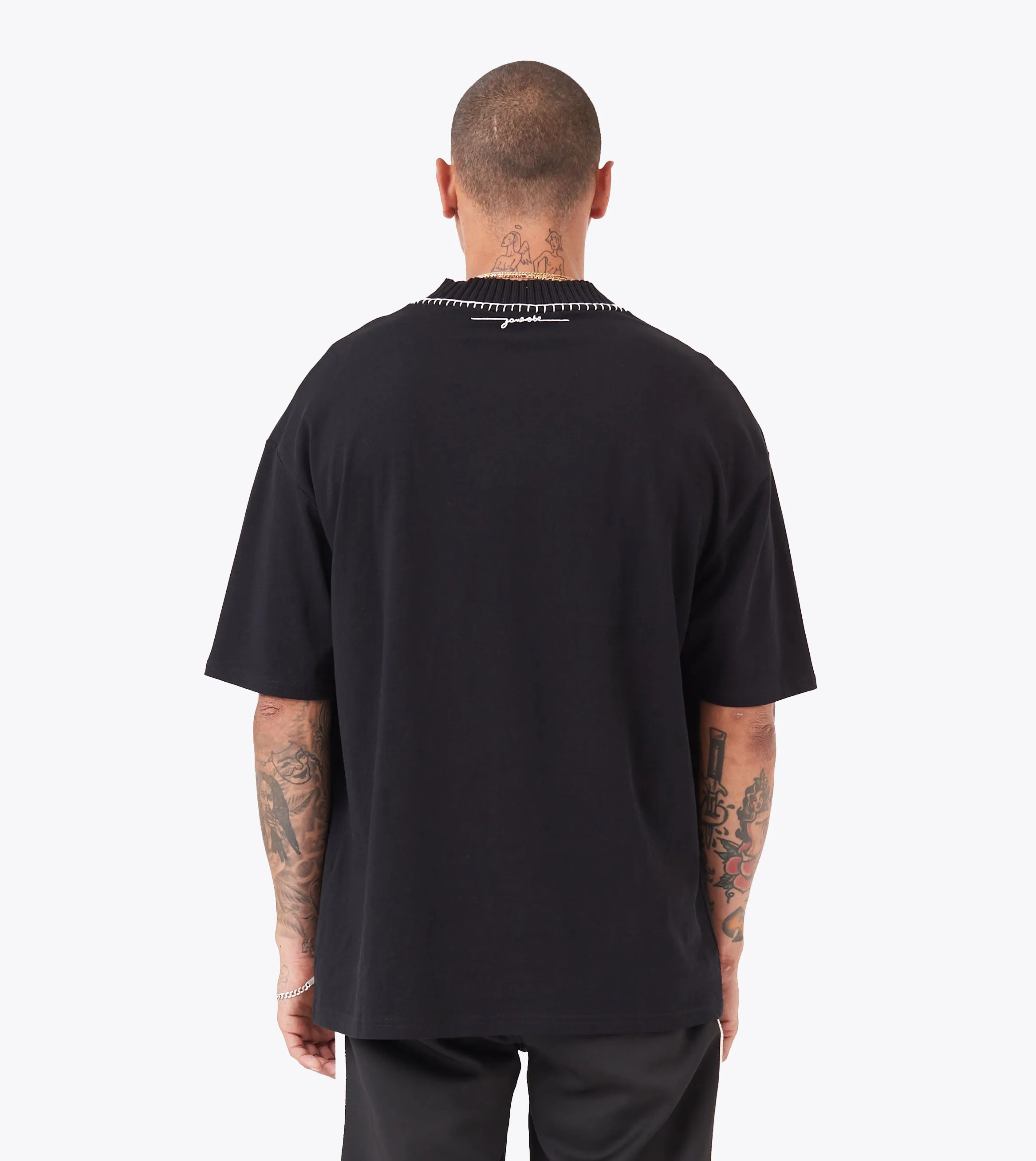 Stitched Lounge Tee Black