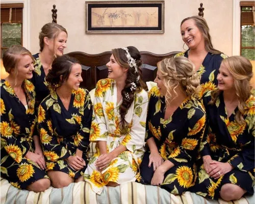 Sunflower Print Robes