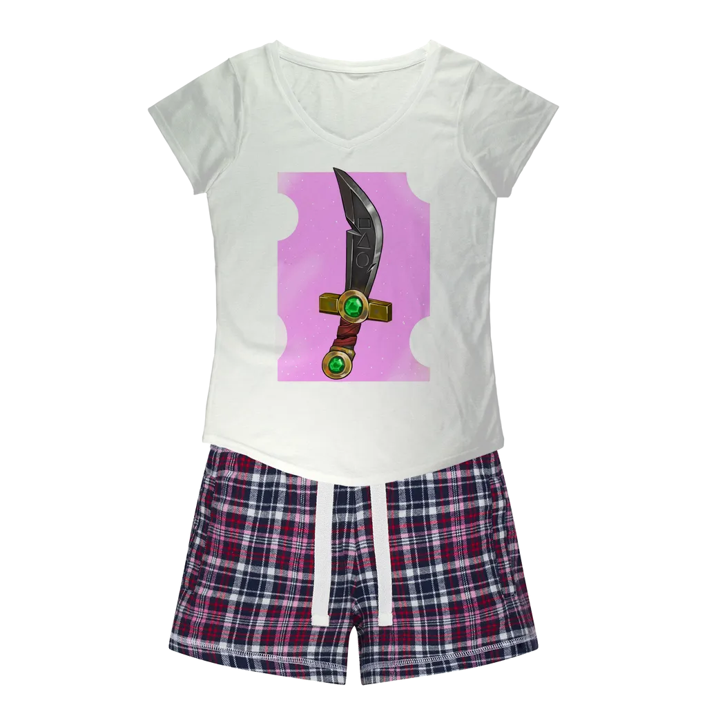 Sword Women's Sleepy Tee and Flannel Short