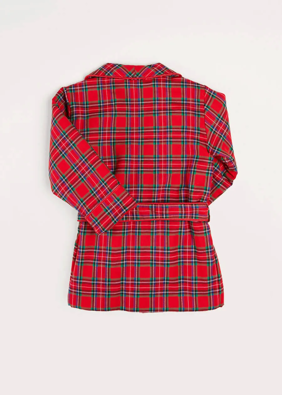 Tartan Dressing Gown In Red (2-10yrs)