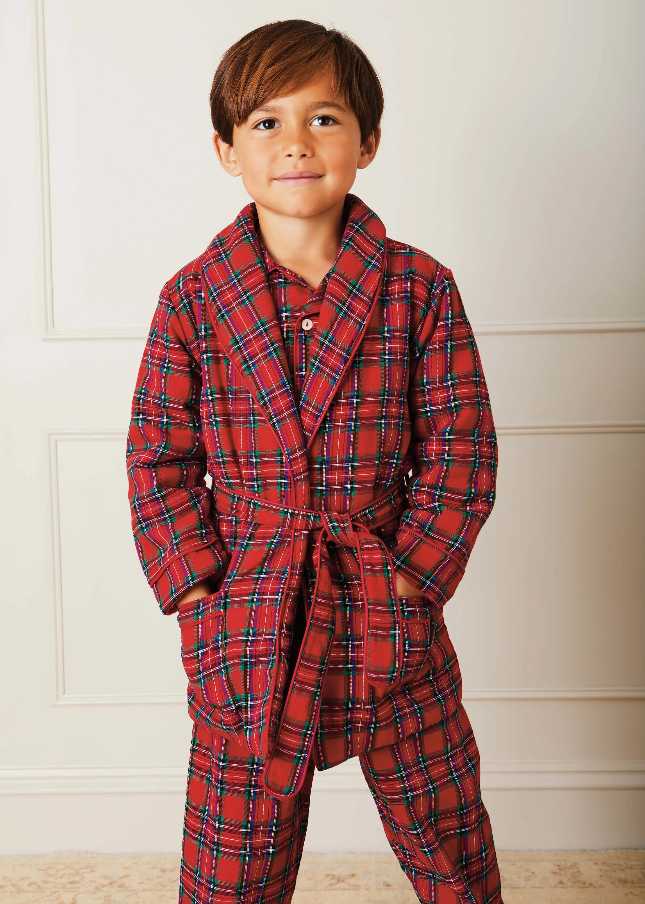 Tartan Dressing Gown In Red (2-10yrs)