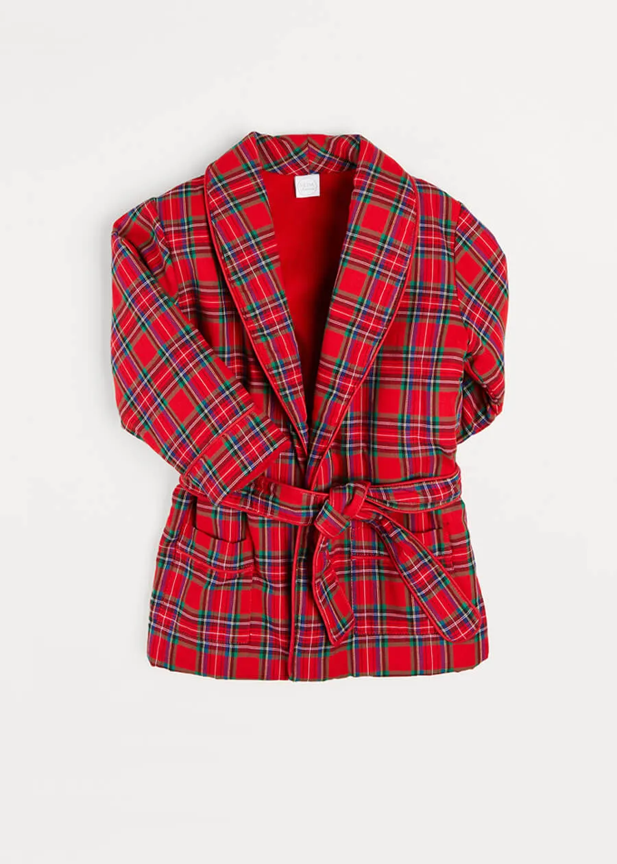 Tartan Dressing Gown In Red (2-10yrs)