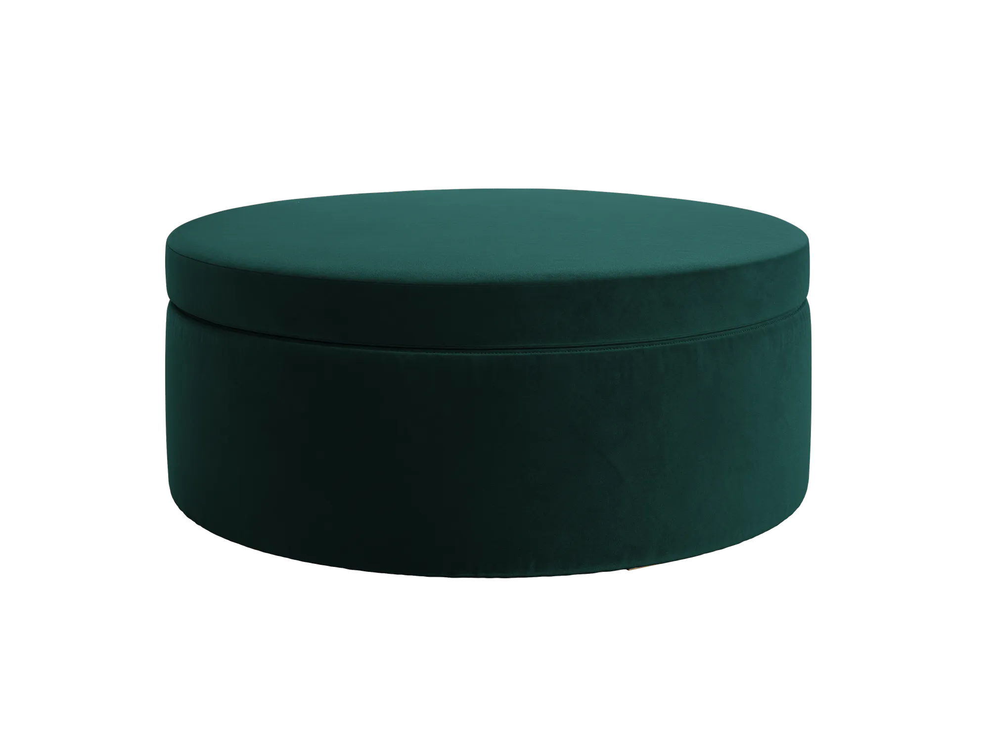 The Evergreen Storage Ottoman in Recycled Velvet