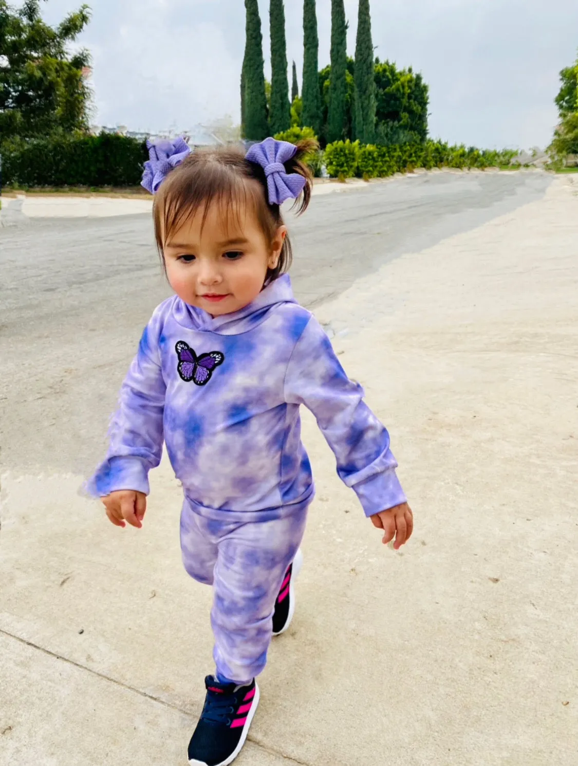 Tie-Dye Purple Butterfly Set