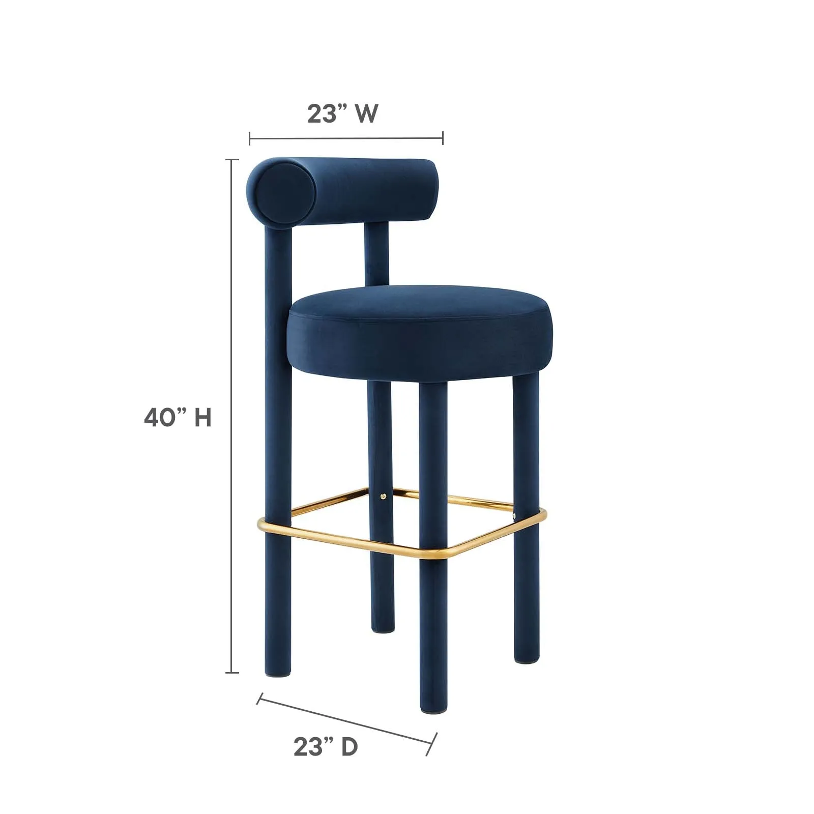 Toulouse Performance Velvet Bar Stool - Set of 2