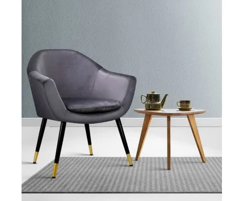 Velvet Chair - Grey