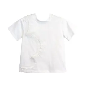 Velvet Heart Mesh White Trim Tee