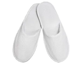 Wholesale Bulk Waffle Spa Slippers - Closed Toe | Unisex Adult