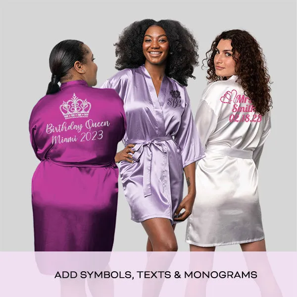 Womens & Girls Personalized Robes, Fully Customized Robe for Bride, Bridesmaid, Birthdays & More