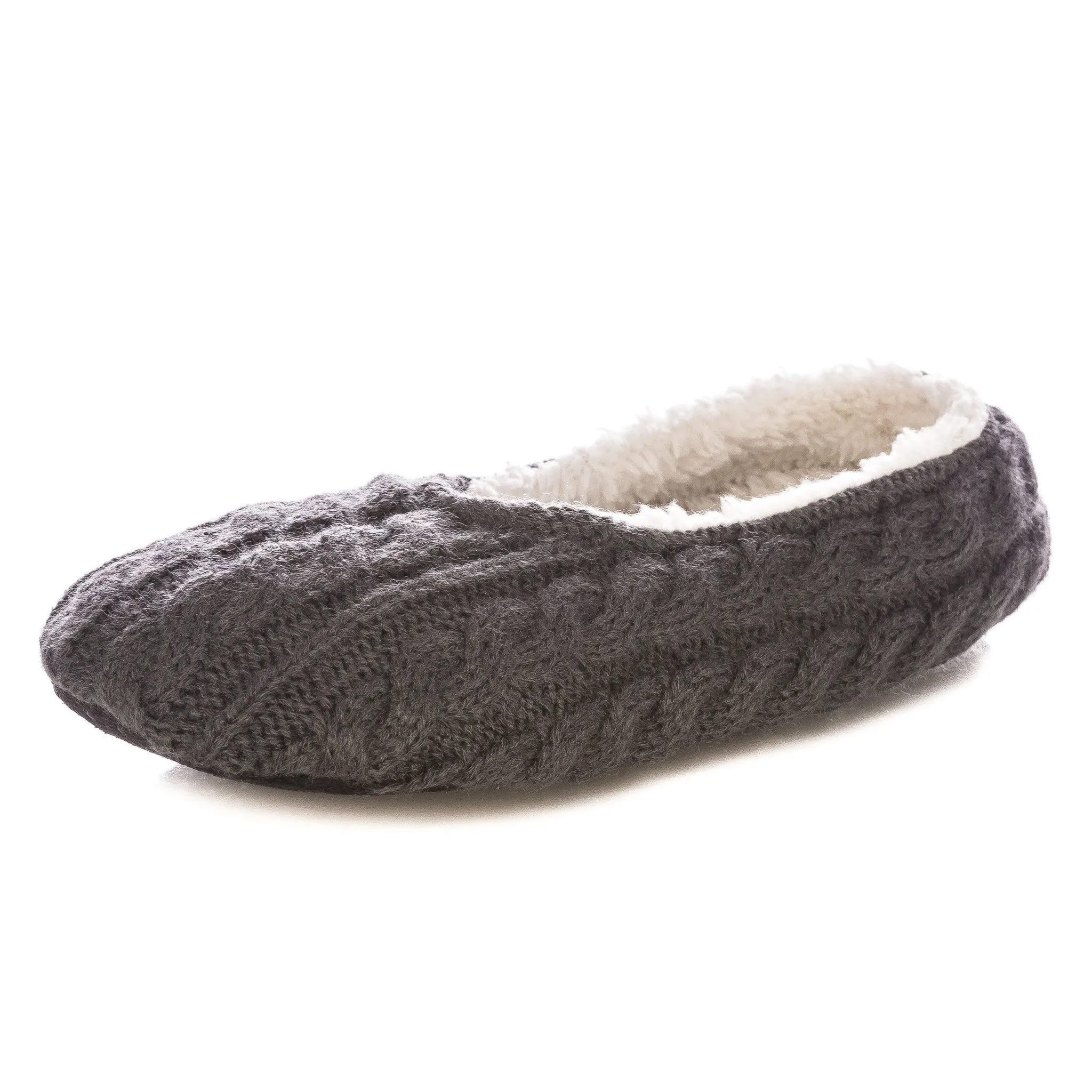 Women's Cable Knit Indoor Ballet Slippers