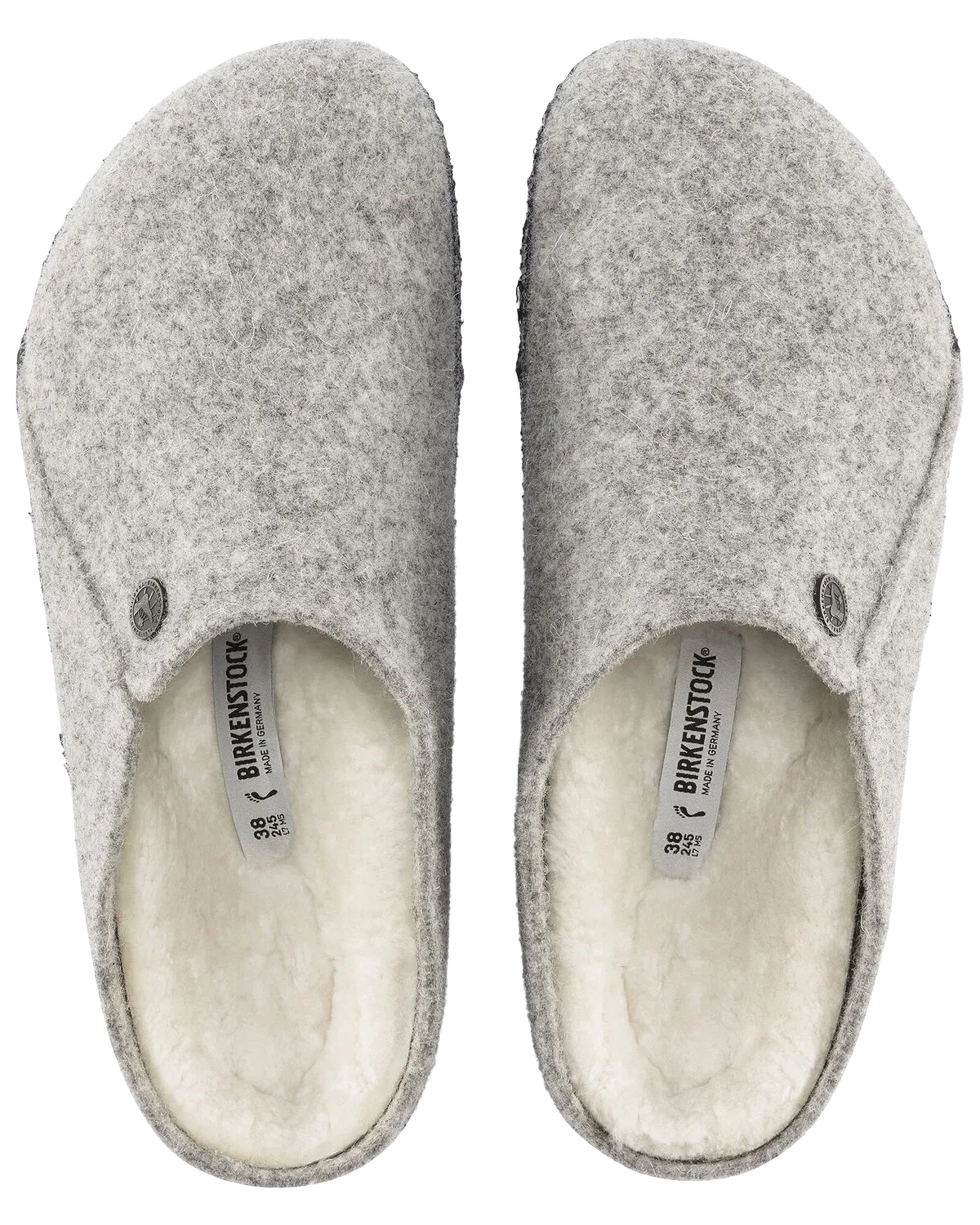 Zermatt Shearling Slipper in Light Grey