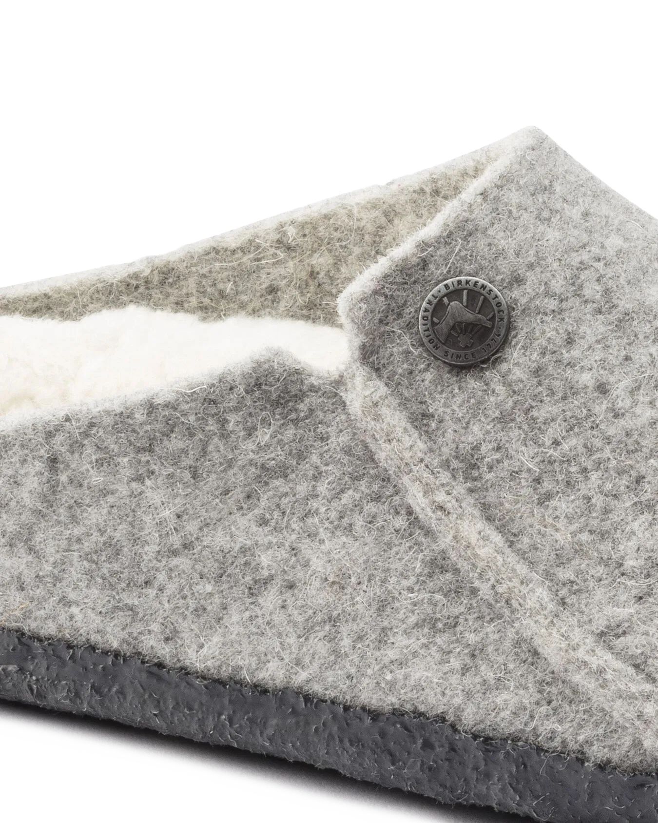 Zermatt Shearling Slipper in Light Grey